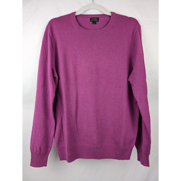 J Crew 100% Cashmere Crewneck Sweater Pink M Quiet Luxury Preppy Soft Girl - Picture 2 of 10